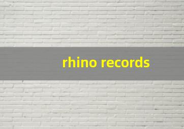 rhino records